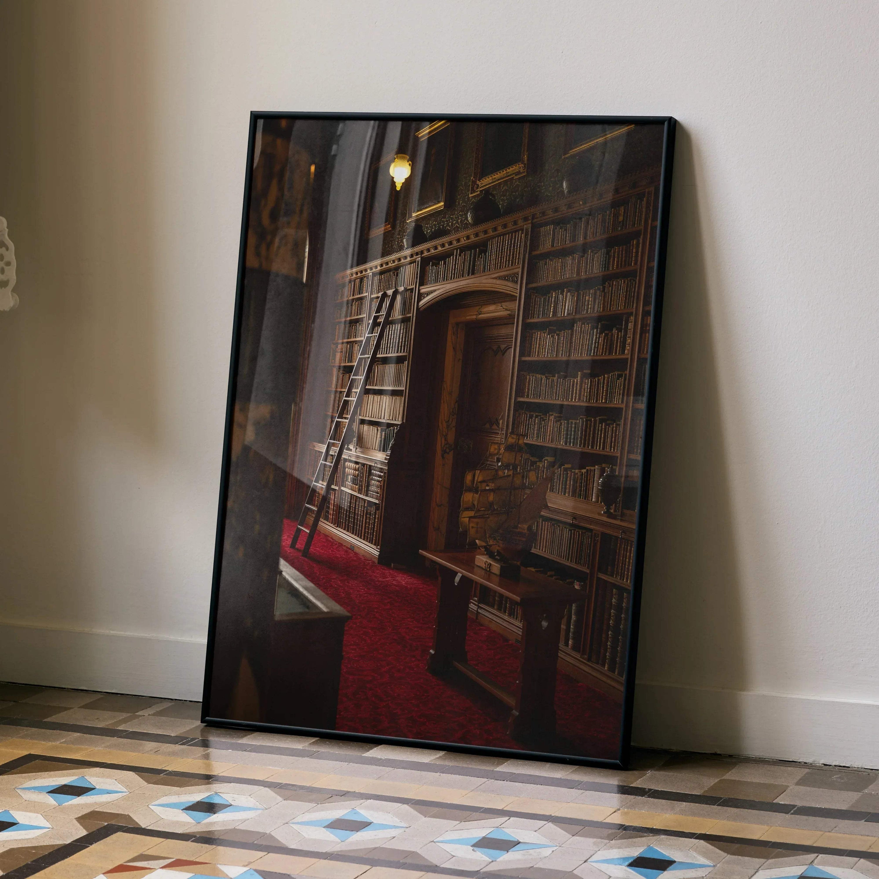 Serene Nature Wall Art Poster for Book Lovers | Vertical - Throttle Designs