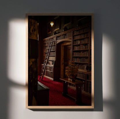 Serene Nature Wall Art Poster for Book Lovers | Vertical - Throttle Designs