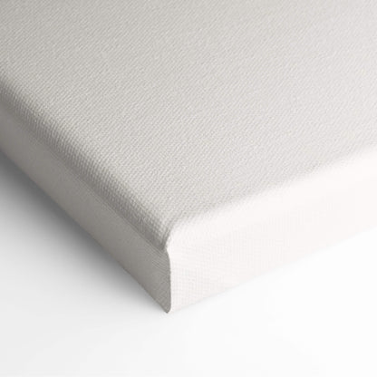 Contemporary inner child canvas wall art with textured off-white weave and clean white edges for modern mental health decor