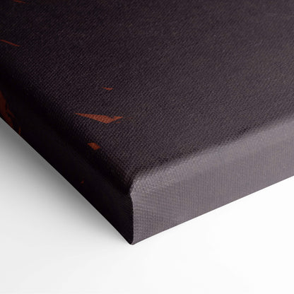 Epic dragon fire black canvas wall art with subtle rust accents featuring a dark fantasy battle scene print