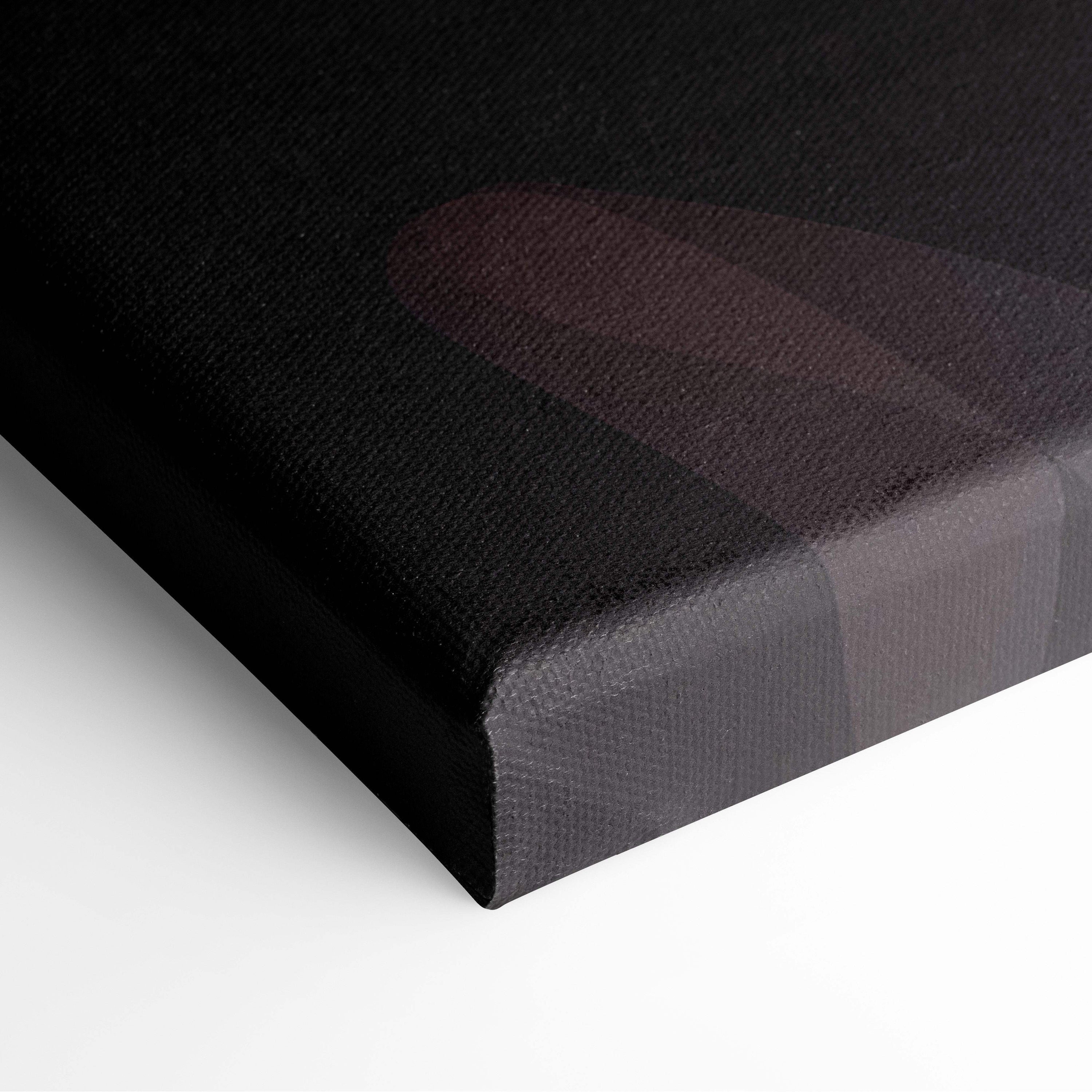 Black canvas print featuring a subtle abstract gradient of deep purples and grays for dragon fantasy wall art
