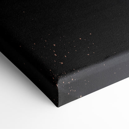 Earth from space canvas wall art print featuring black canvas with subtle pink speckles for modern interiors
