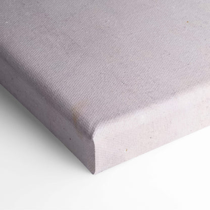 Motivational typography canvas wall art with textured light gray fabric and woven edges for minimalist neutral decor