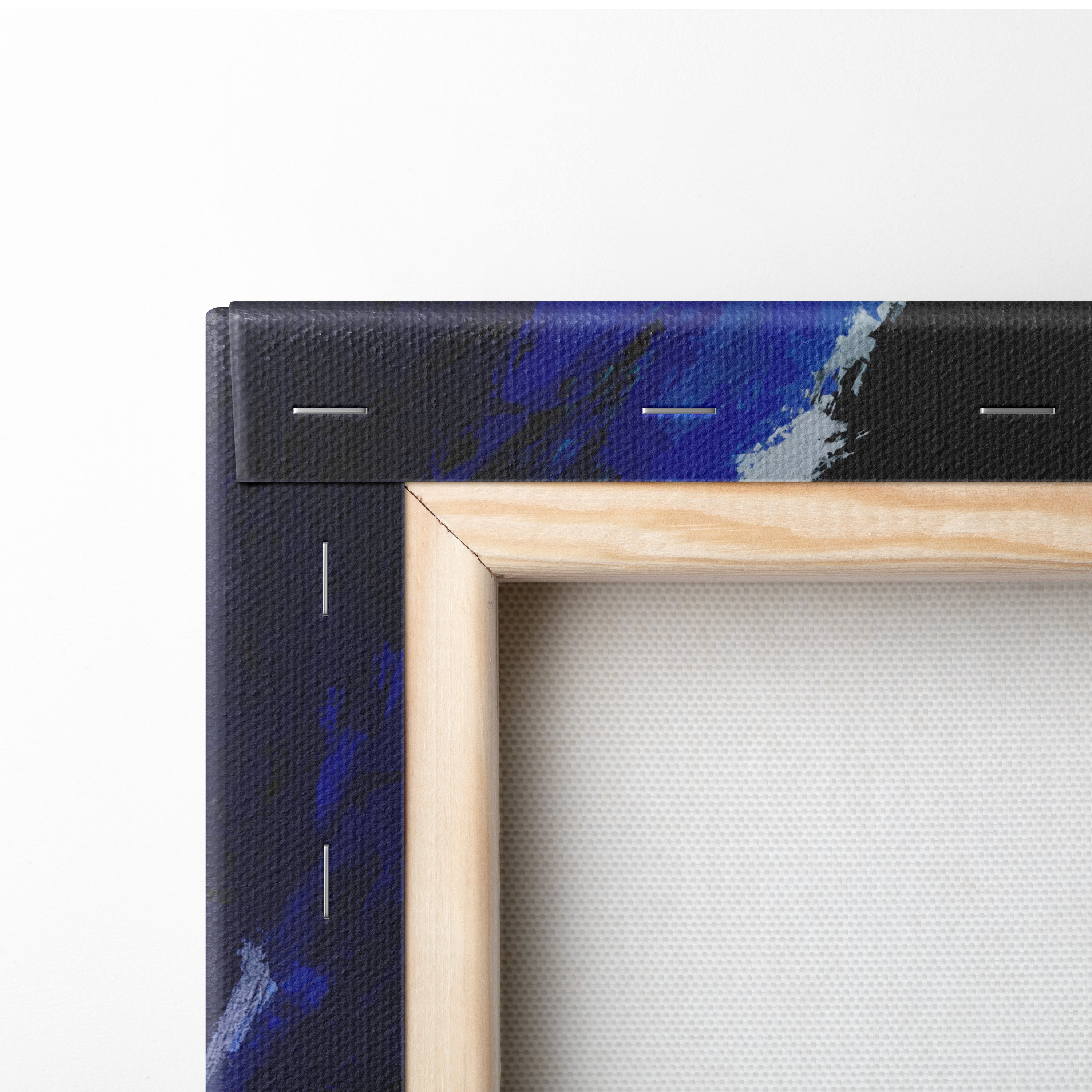 Celestial Blue Dreamscape Canvas Wall Art – Deep Ocean Sky Swirls, Luminous Cosmic Figure, Starfall Fantasy Illustration, Ethereal Nightscape Painting, Modern Mystical Decor Print