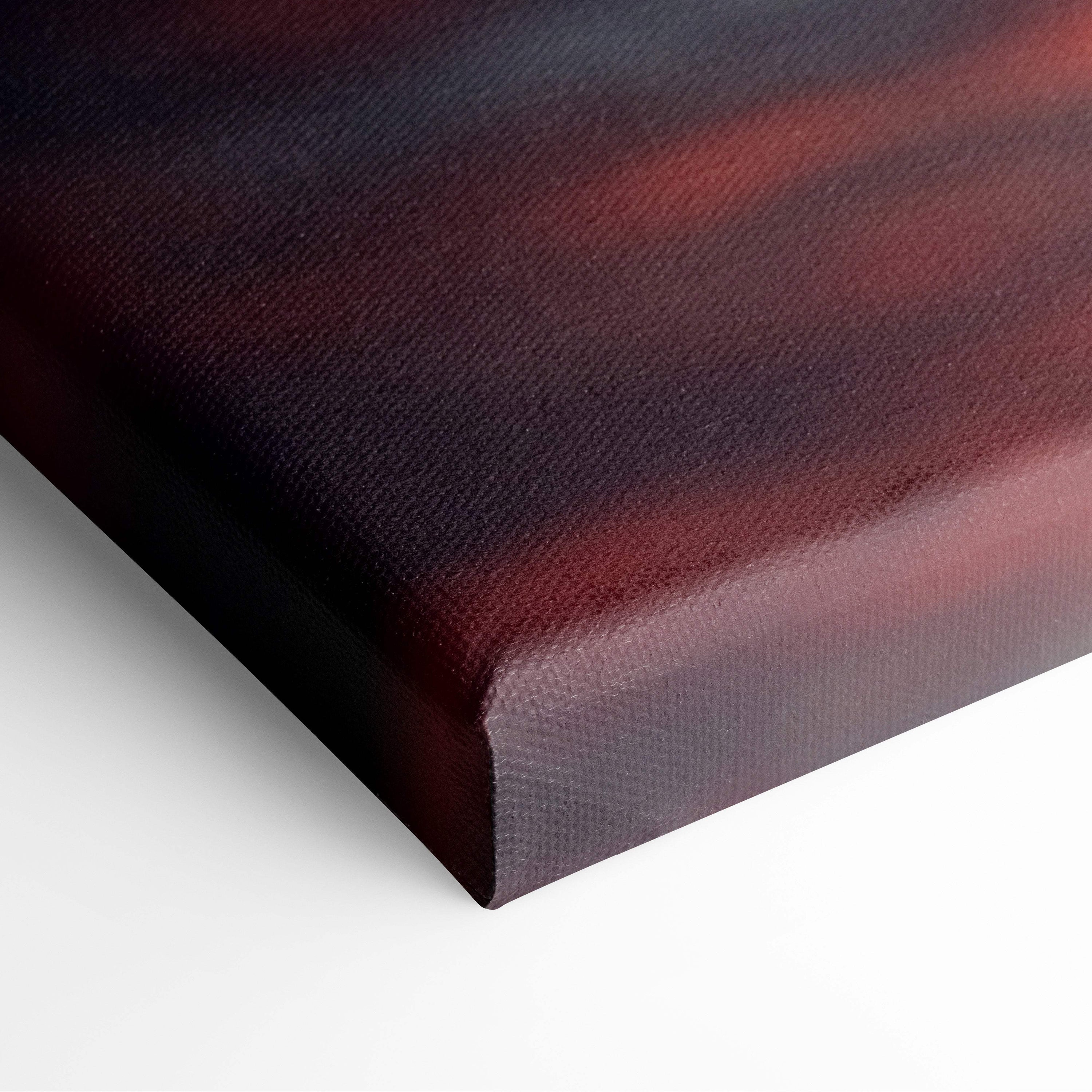 Motivational courage canvas wall art with dark red textured woven surface and subtle black gradient inspirational decor