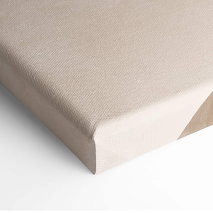 Beige canvas stretched over wooden frame with textured surface for boho abstract landscape wall art print