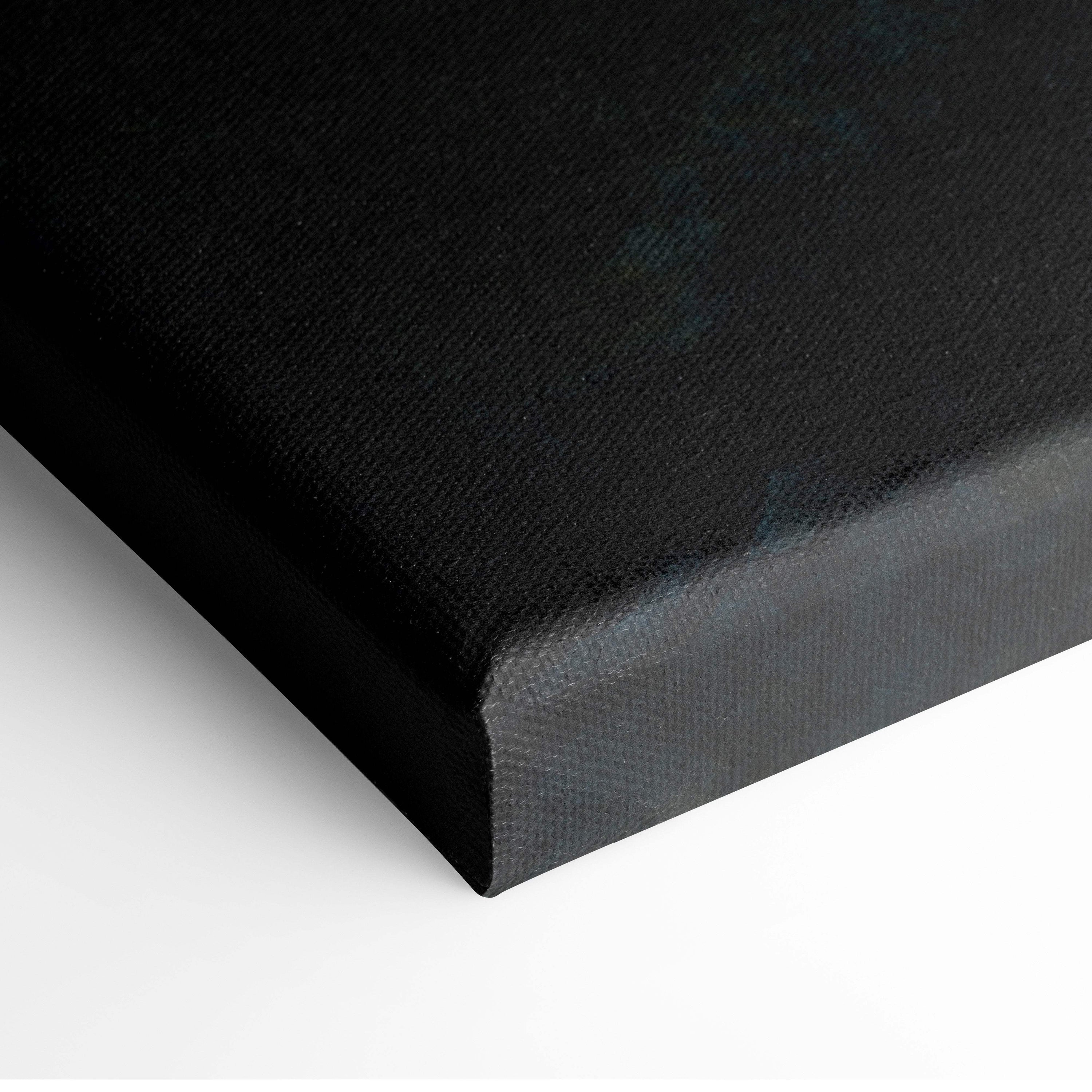Blue black werewolf canvas wall art with textured surface and wrapped edges for gothic horror and gaming room decor