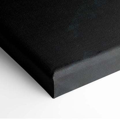 Blue black werewolf canvas wall art with textured surface and wrapped edges for gothic horror and gaming room decor
