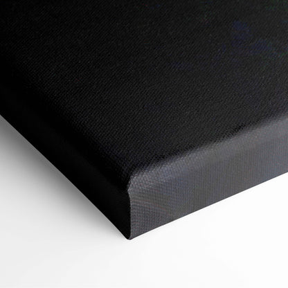 Black canvas print with textured surface and wrapped edges featuring werewolf howling at full moon gothic wall art