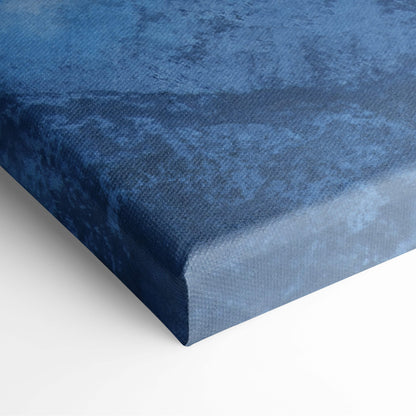 Deep blue textured canvas with subtle gradient and visible weave for epic frozen kingdom fantasy wall art
