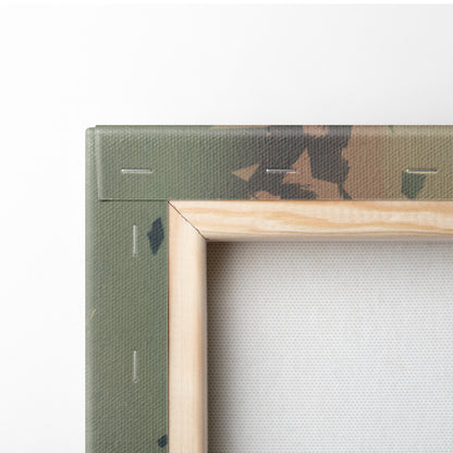 Burning Skeleton Horror Canvas Wall Art – Dark Gothic Illustration, Glowing Skull & Fiery Chest, Haunting Forest Scene, Cinematic Creepy Aesthetic, Modern Spooky Decor