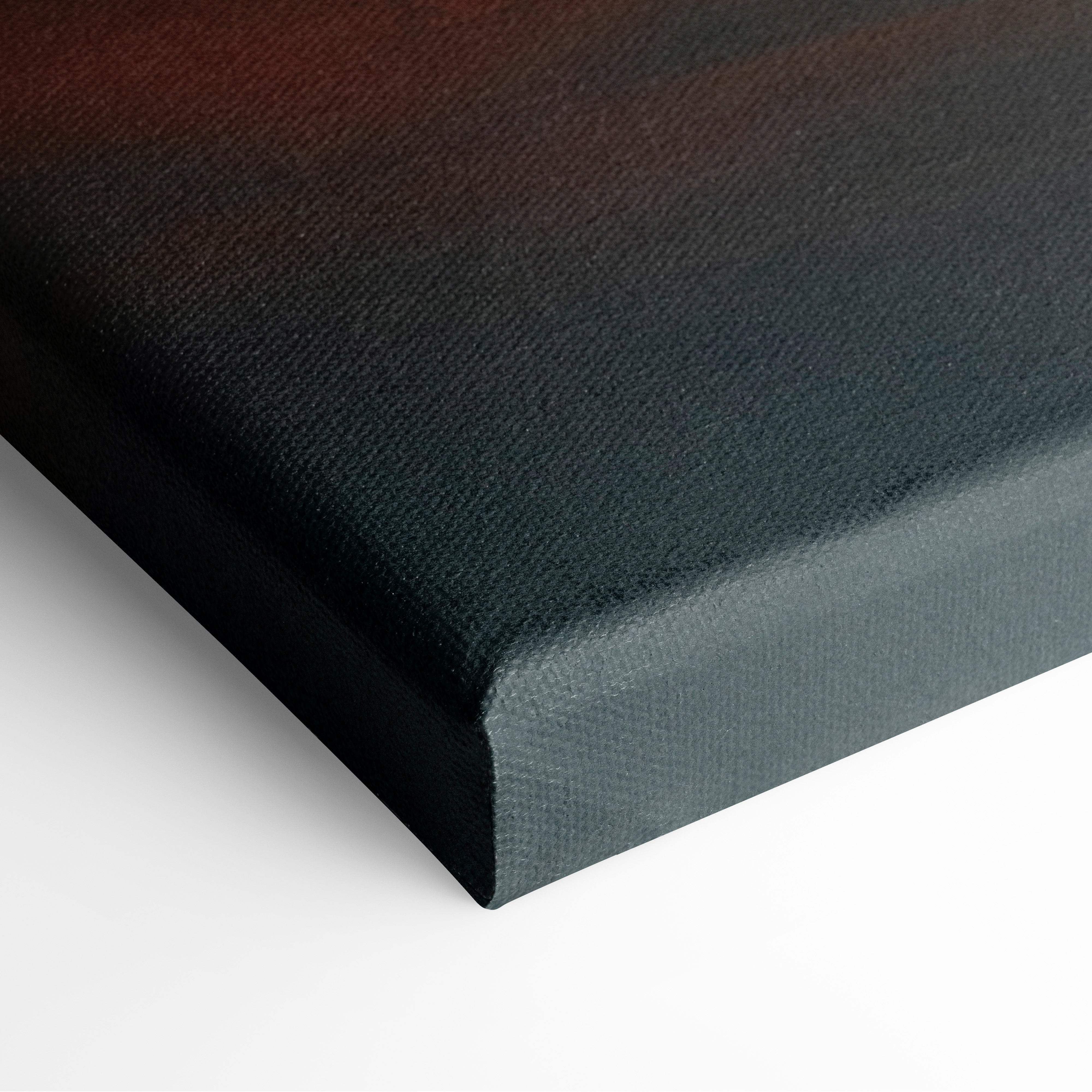 Black canvas print with textured surface and gradient from deep red to dark gray for vibrant tree of life wall art