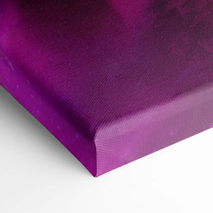 Purple canvas art with textured gradient finish from neon flame knight canvas art featuring vibrant cyberpunk colors