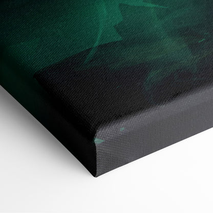 Ancient Egyptian Sorceress Canvas Art – Dark Fantasy Queen Awakening Mummies, Emerald Glow and Golden Temple Light, Cinematic Mythological Digital Painting Wall Decor