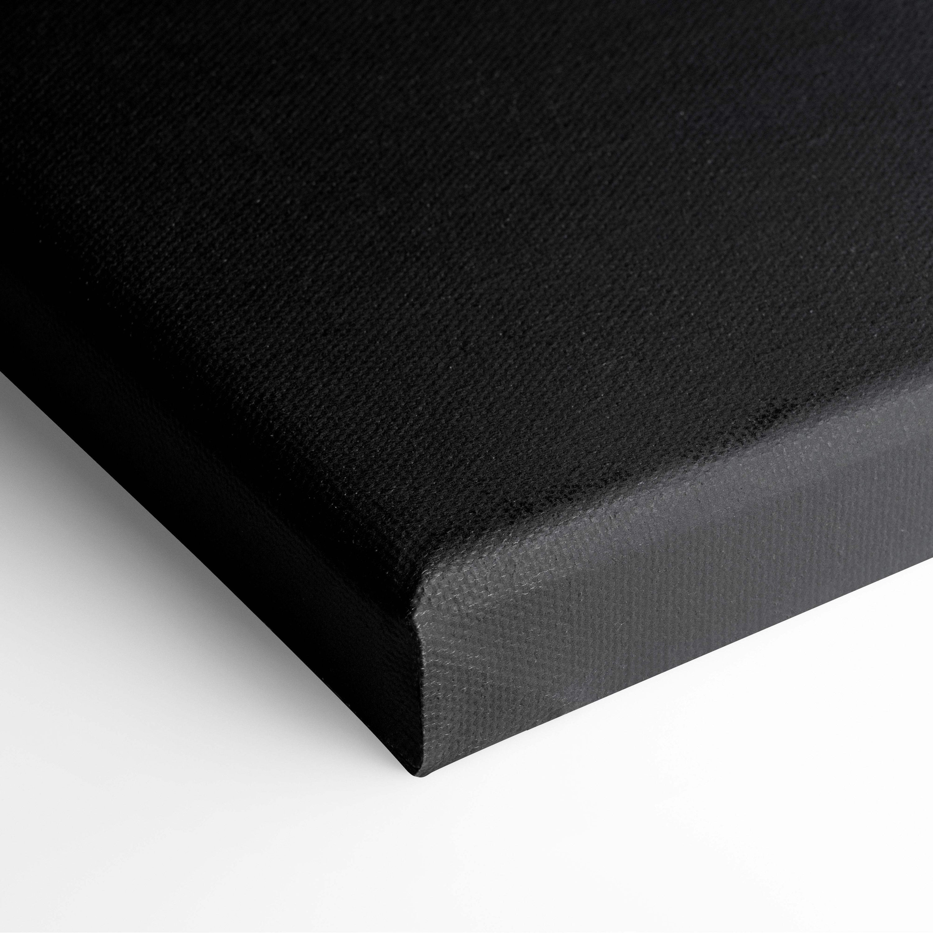 Black ghost skull canvas print with textured surface and wrapped edges for moody gothic horror wall art decor