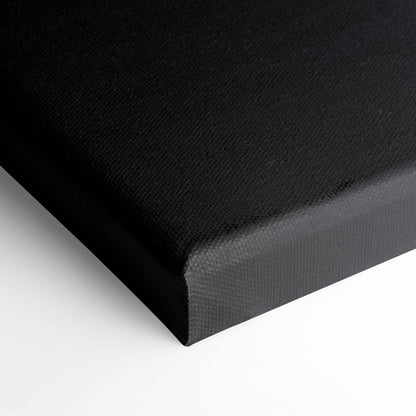 Black ghost skull canvas print with textured surface and wrapped edges for moody gothic horror wall art decor