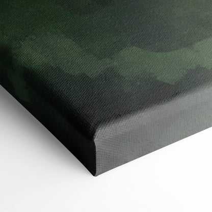 Vampire castle green moon gothic canvas print with textured painterly finish dark horror fantasy wall art