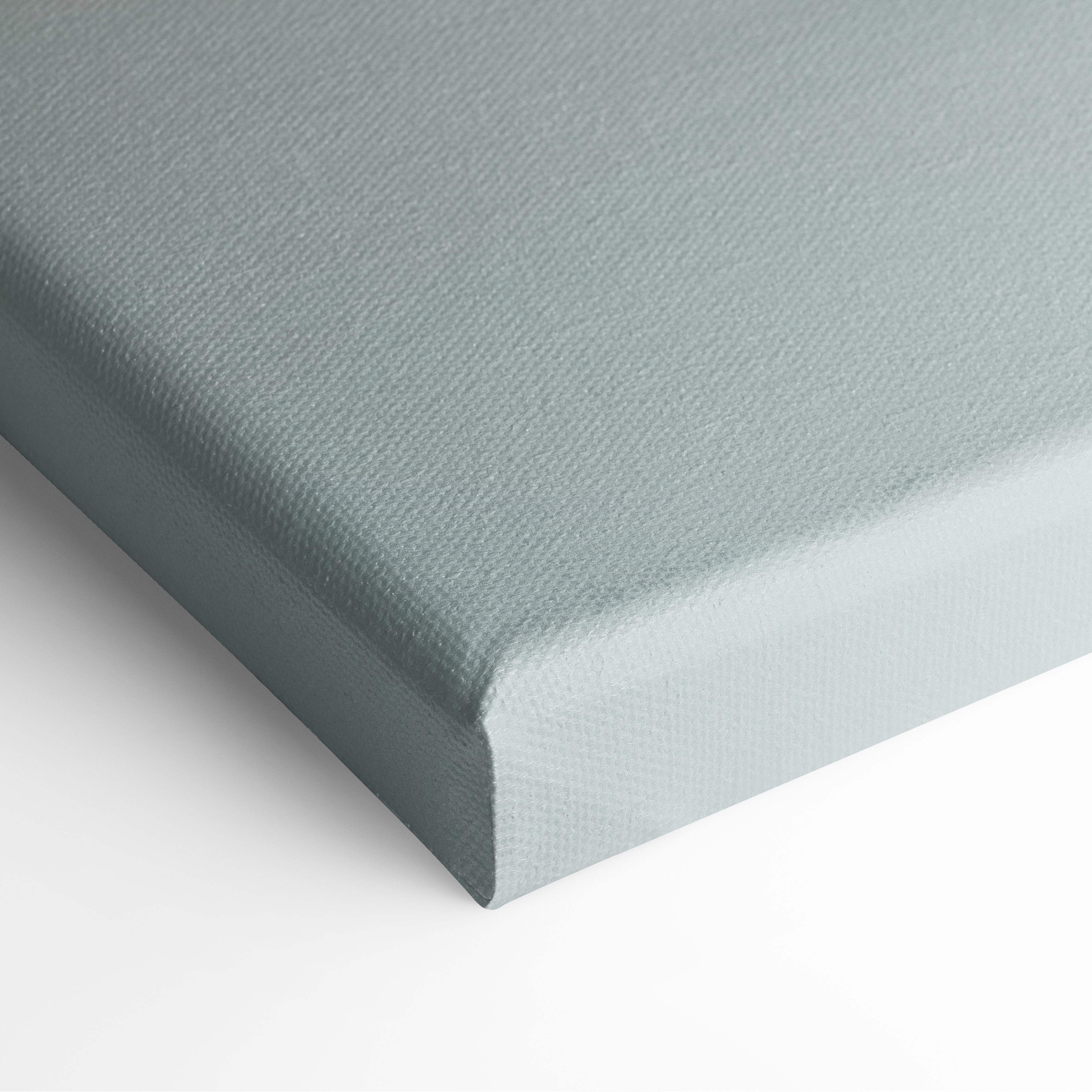 Contemporary rocket snail canvas wall art with textured muted teal woven fabric surface and clean rounded edges for kids room