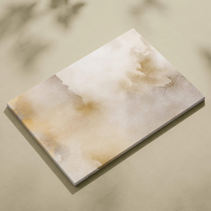 Minimalist beige watercolor abstract canvas wall art in cream taupe tones