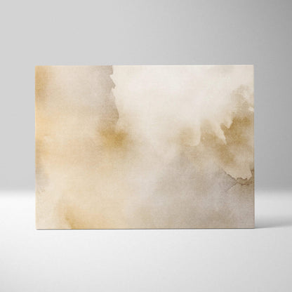 Minimalist beige watercolor abstract canvas wall art in cream and taupe tones