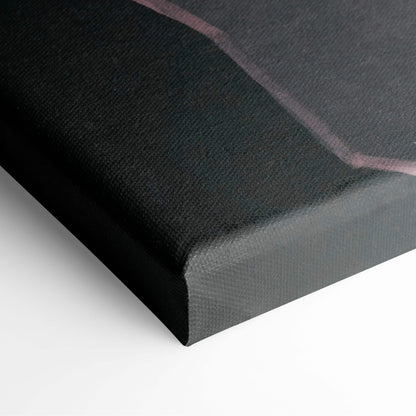 Contemporary mind door canvas wall art black canvas print with subtle pink line detail for modern office decor