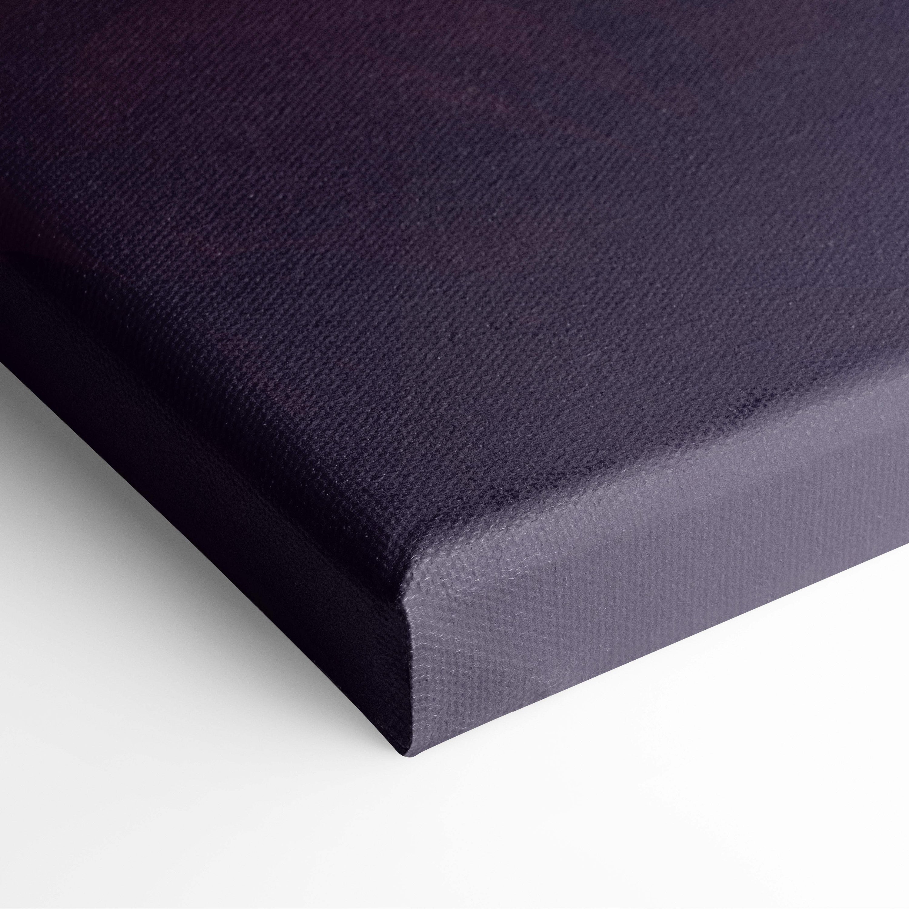 Dark fantasy escape canvas art with dark navy textured woven surface and neatly finished edges for surreal monster chase scene