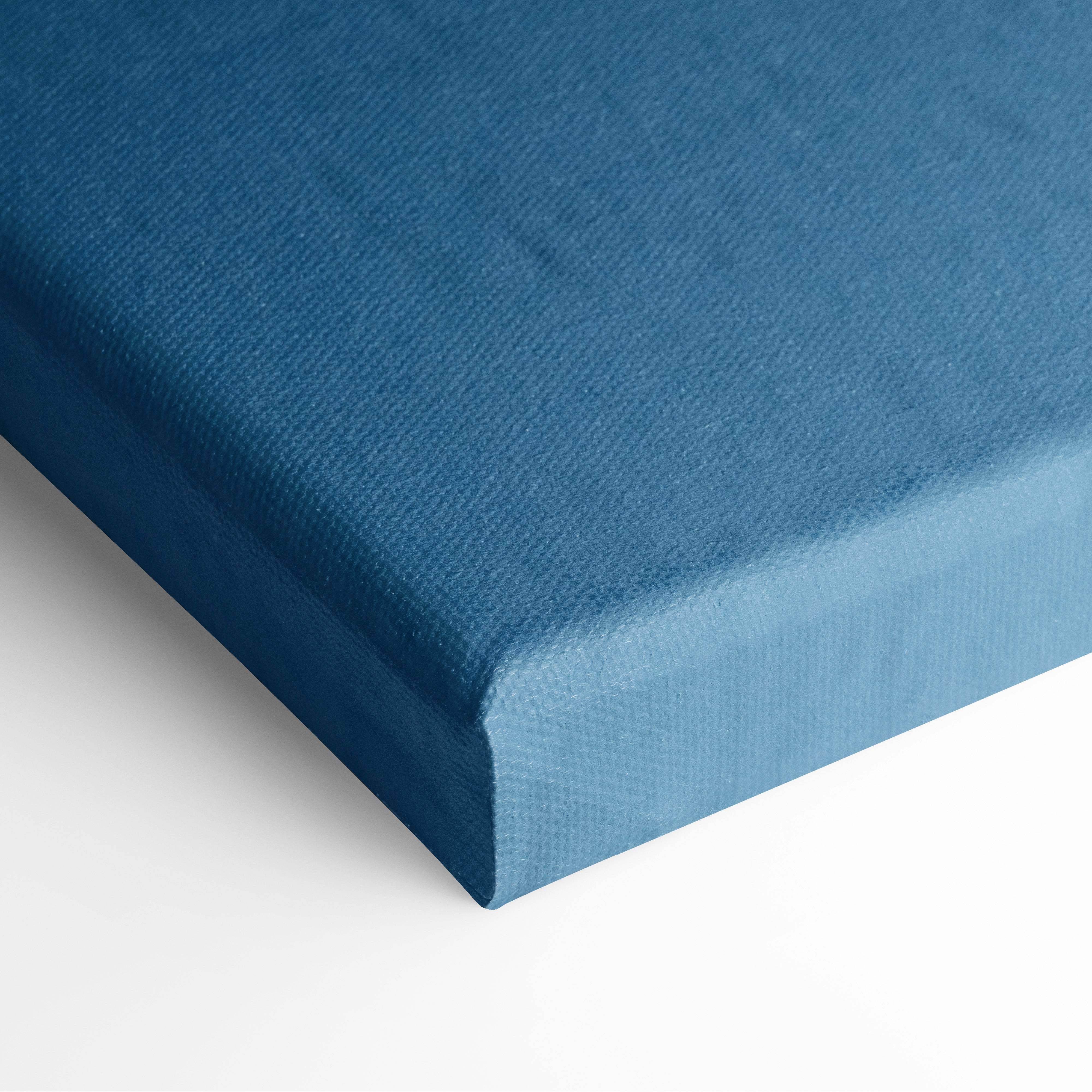 Minimalist have big dreams wall art print on deep blue textured woven fabric canvas for office bedroom or living room decor