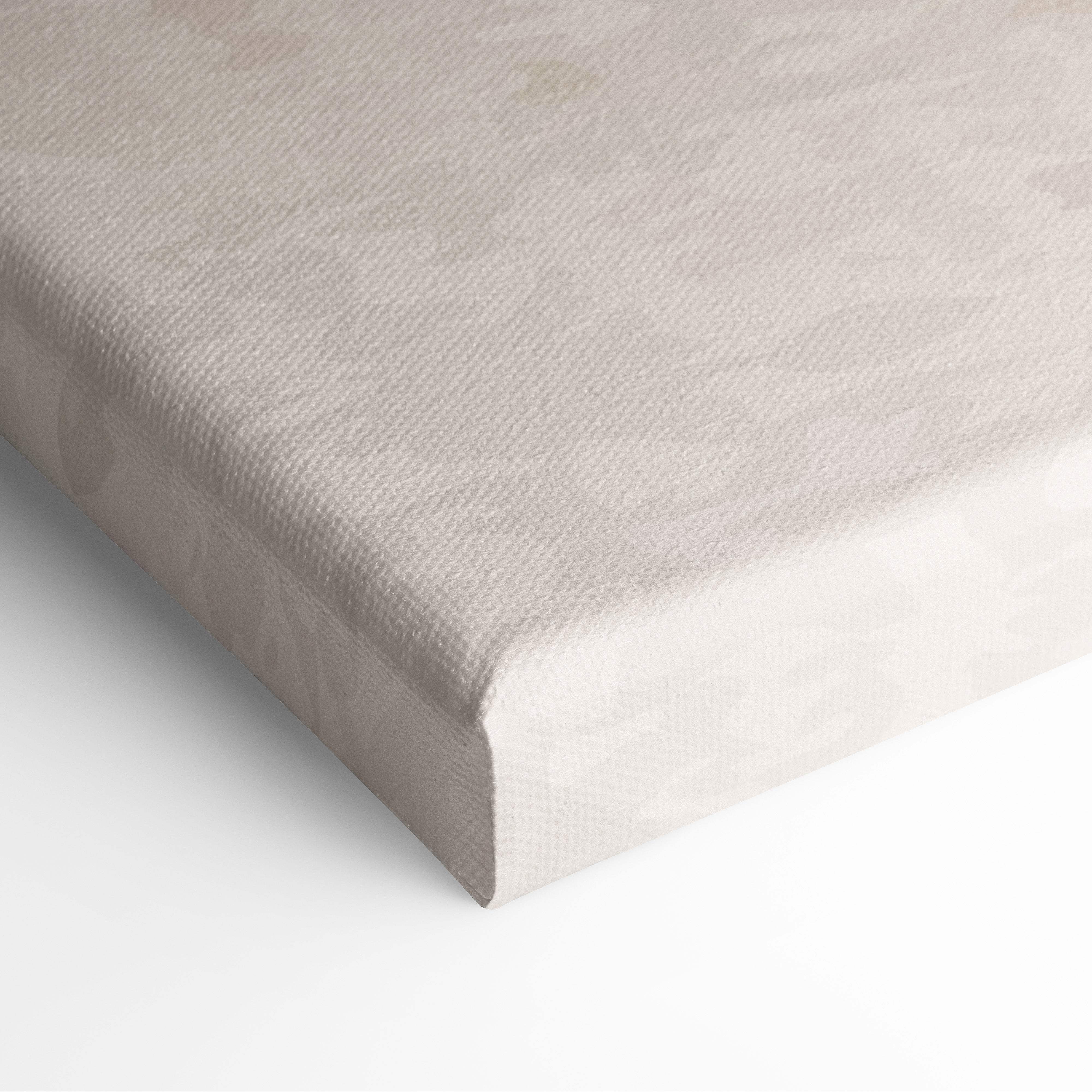 Beige textured canvas with subtle pattern and thick gallery-wrapped edges in koi fish asian watercolor wall art