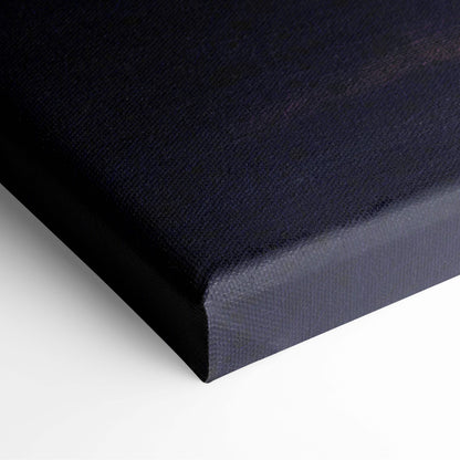 Black canvas print with textured surface and raised edges dreamy moon books golden night reading wall art decor