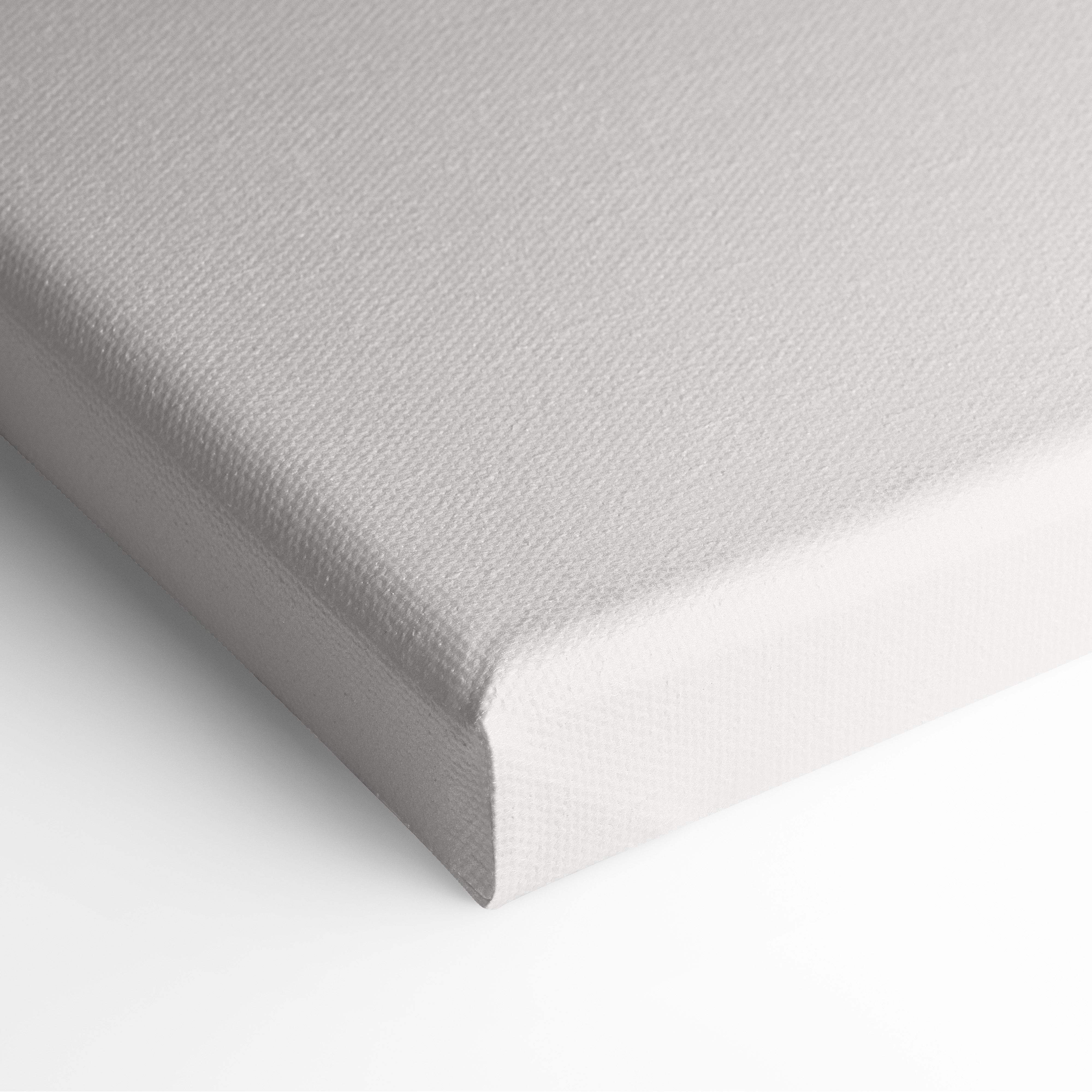 Gray canvas print with textured surface and white edges featuring work hard stay humble motivational typography for office or gym