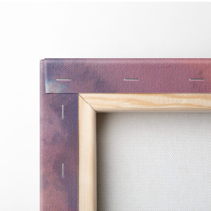 Wooden-framed canvas art with textured purple and gray stitched border featuring epic barbarian warrior design