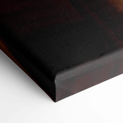Black canvas print rampaging panda beast with textured surface and intense orange red fiery sunset glow wall decor