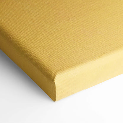 Contemporary man on head canvas wall art with golden textured woven surface for modern mental health decor