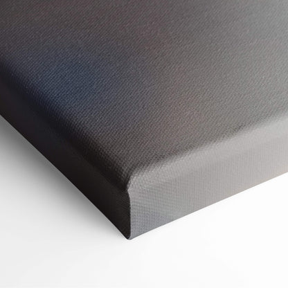 Black canvas print with subtle gradient textured surface featuring a motivational quote for office or home decor