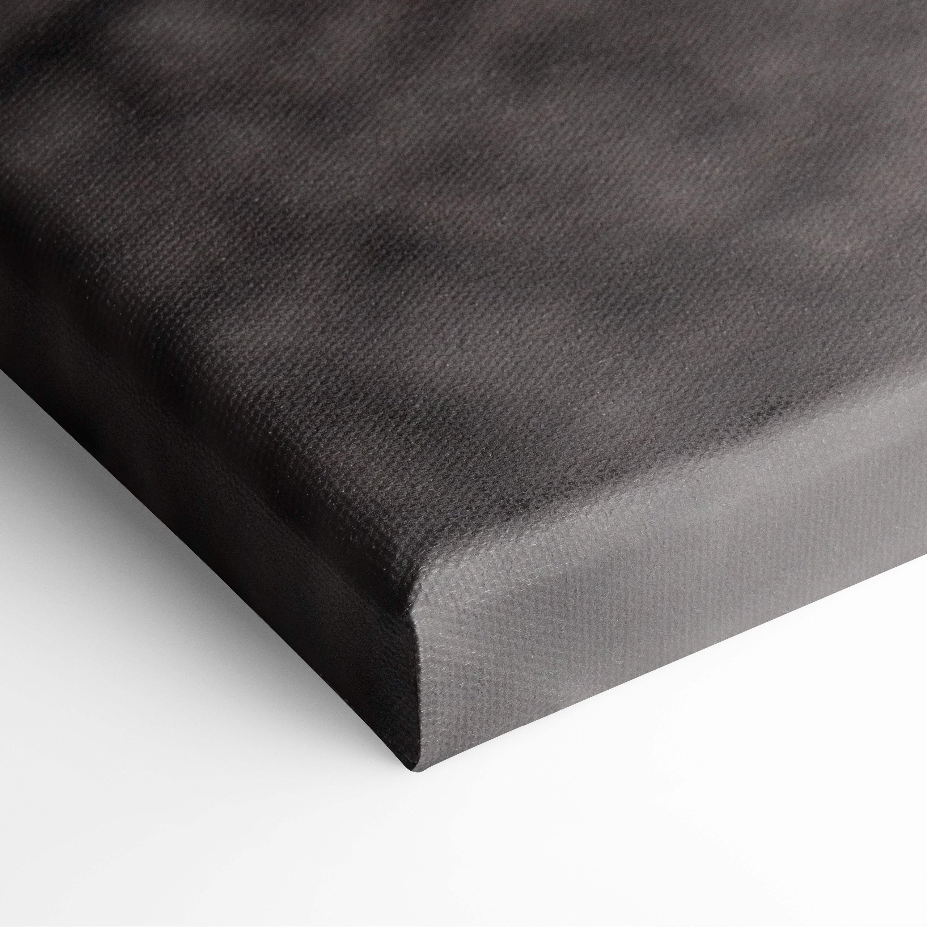 Black canvas print with textured woven surface and slightly raised edges find your passion motivational quote wall art
