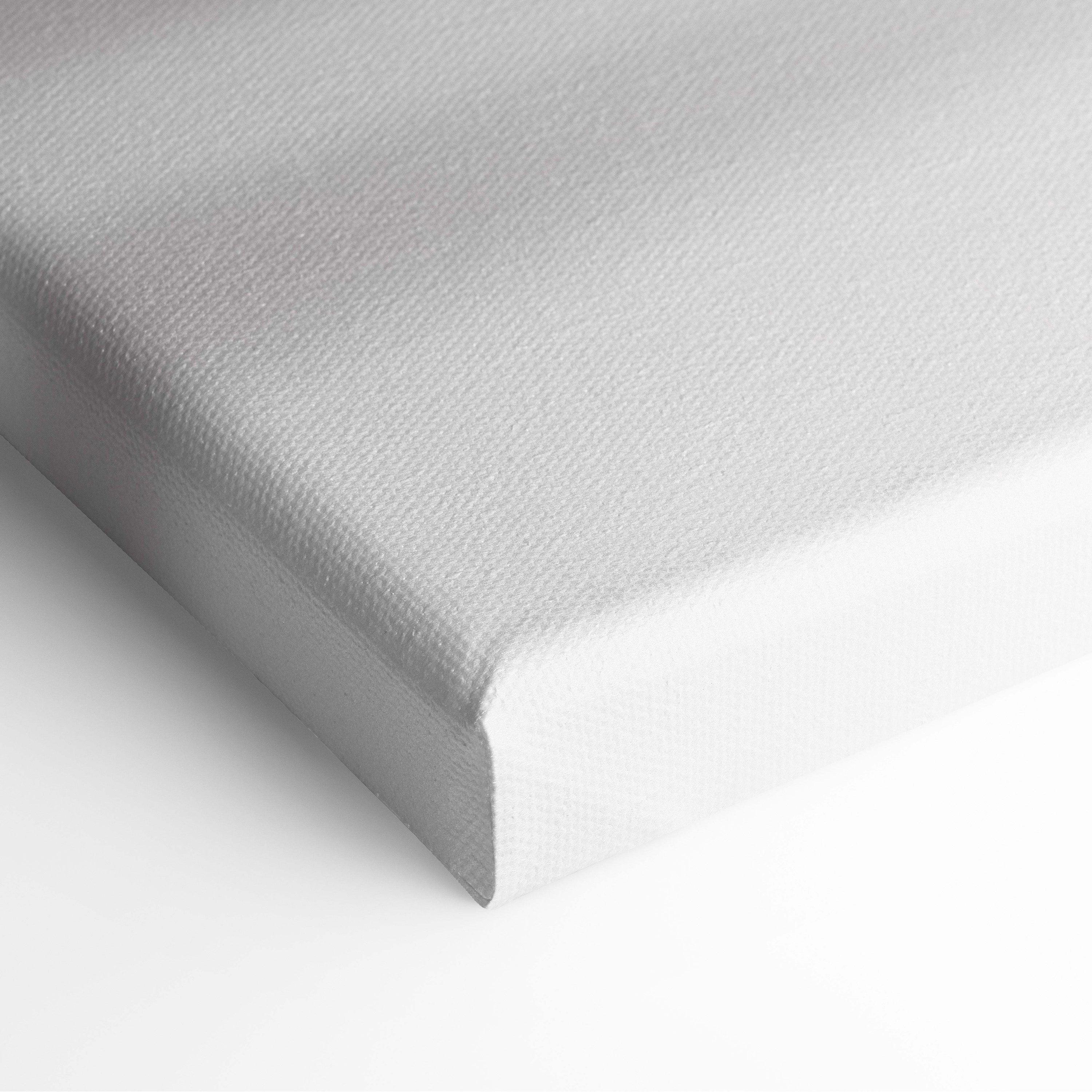 Back side of red blossom lake pavilion gray textured canvas with white backing for peaceful zen wall art decor