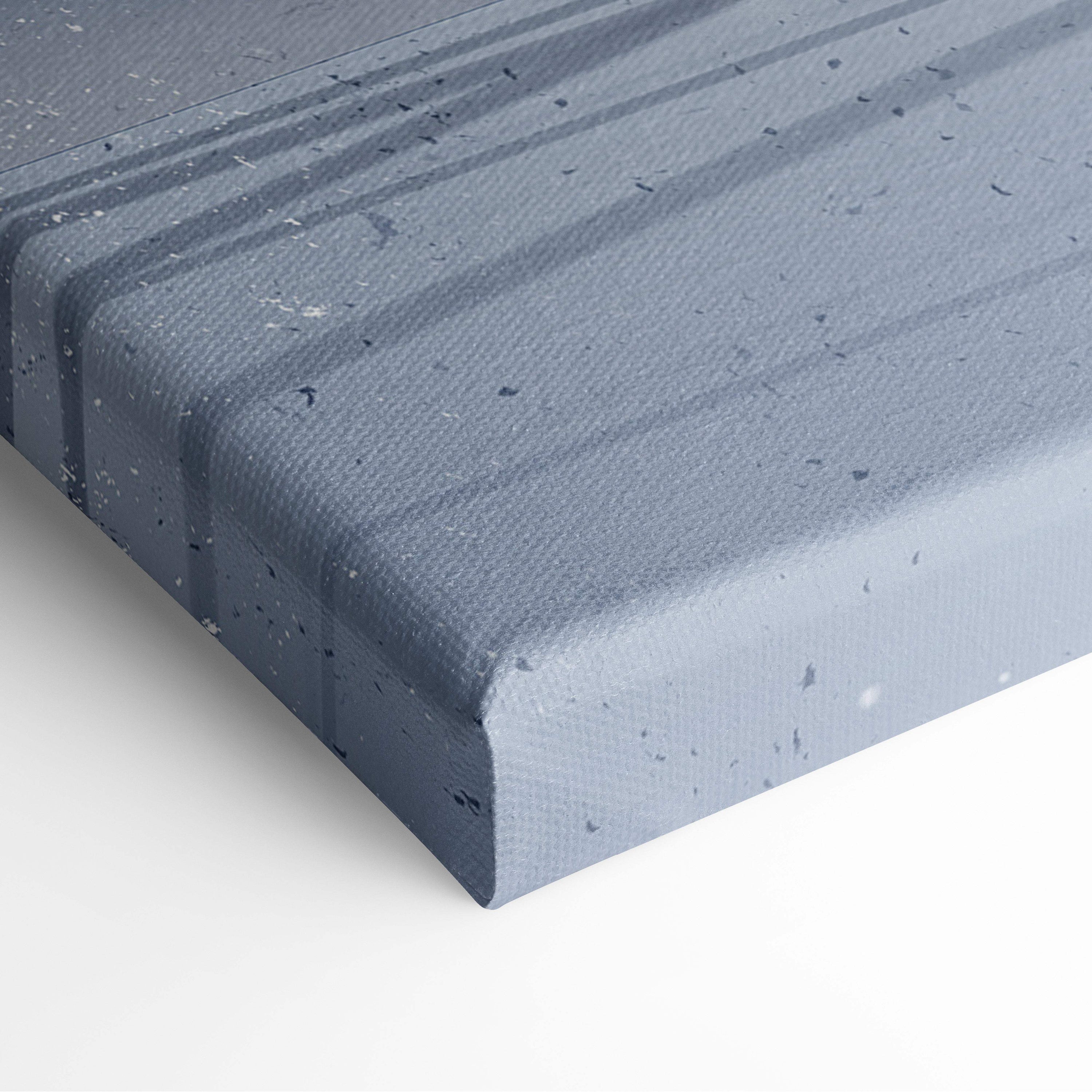 Snow spirit tree canvas print with gray textured canvas featuring subtle speckles and raised ridges for winter decor