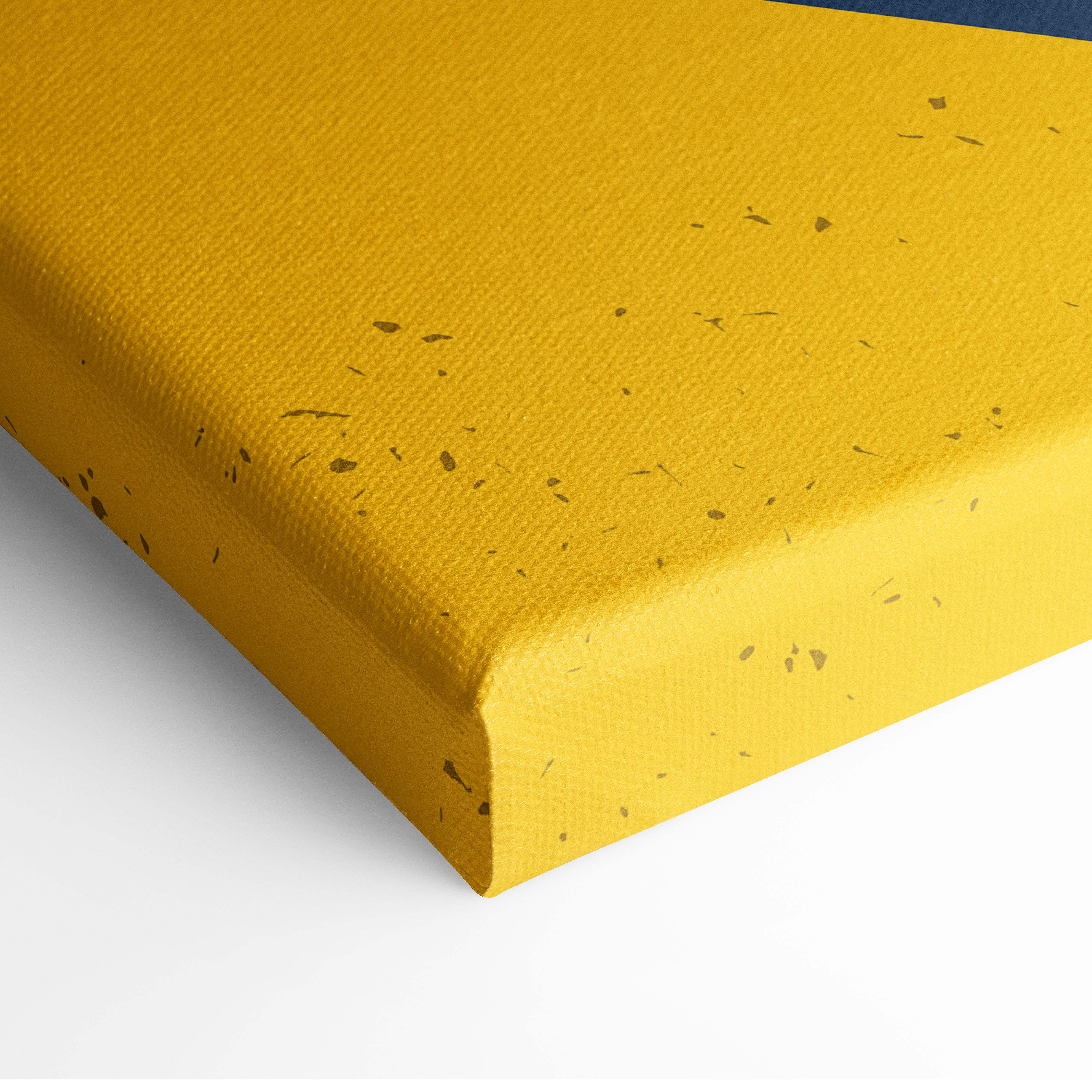 Yes you can motivational typography wall art print on vibrant yellow textured canvas with subtle dark speckles for office gym or home