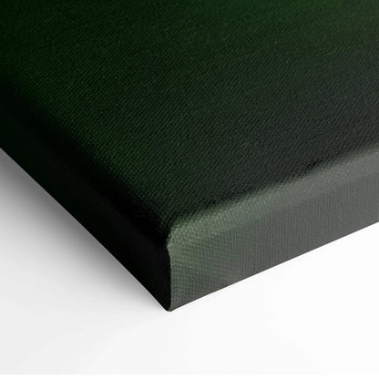 Dark green textured canvas back with black edges, daisy flower art