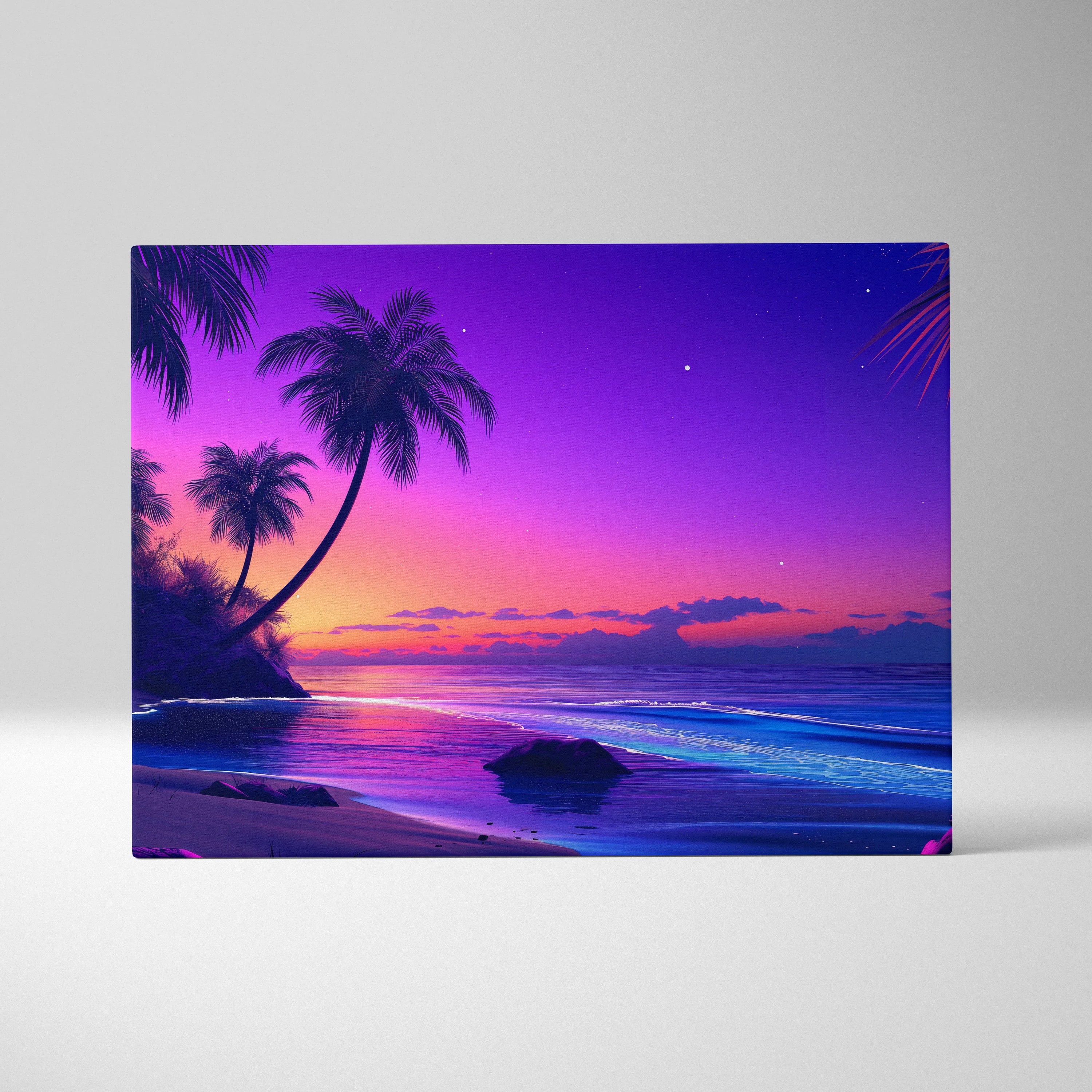 Stunning Tropical Beach Sunset Canvas Wall Art for Home Decoration
