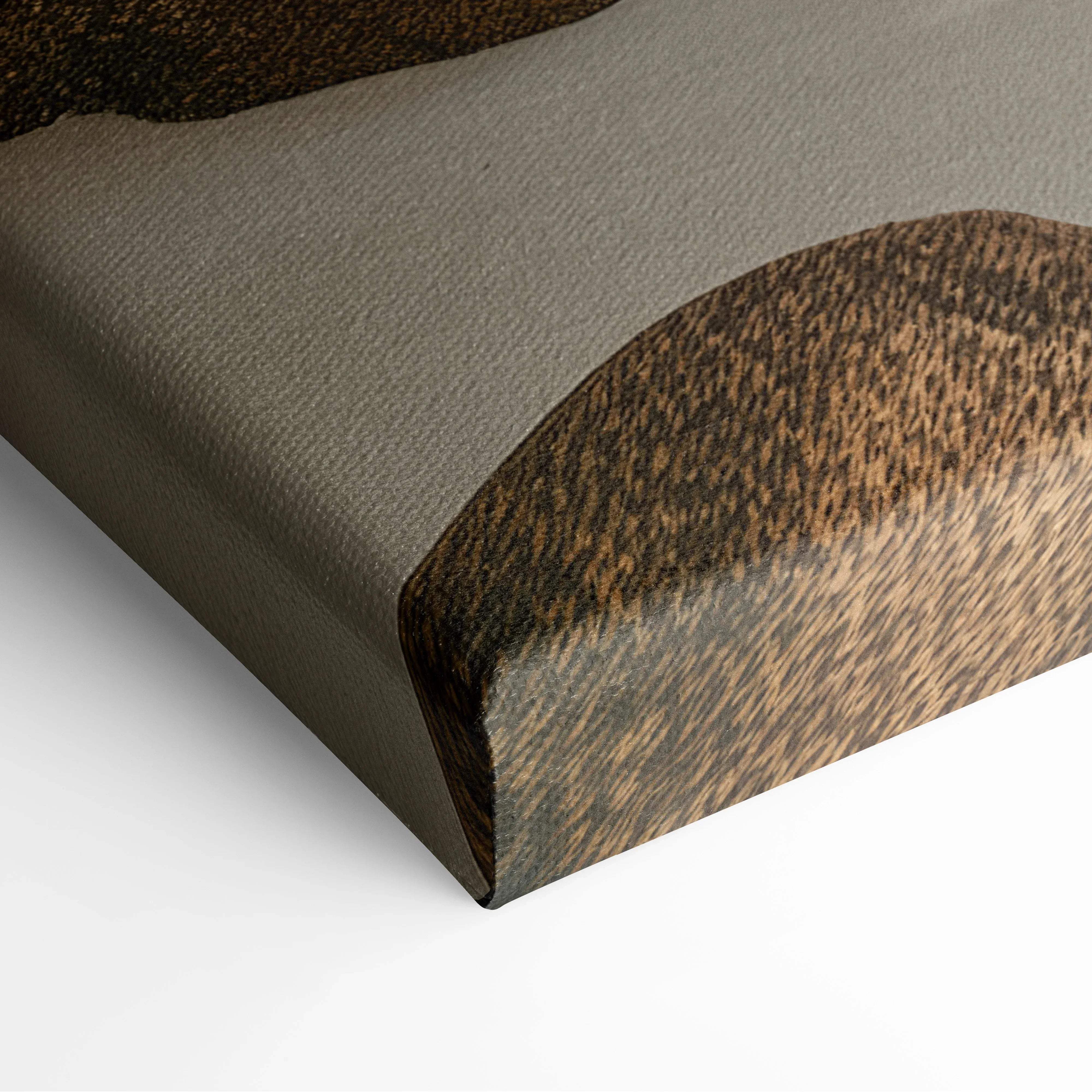 Canvas print of textured brown tan hide on gray back, tropical beach art