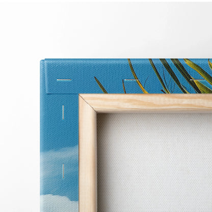 Seychelles Beach Canvas Wall Art: Serene Sunlit Shores and Golden Sand