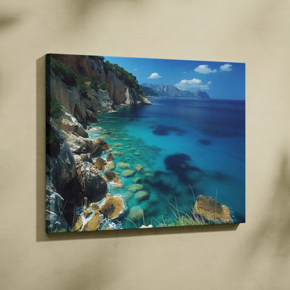 High-Resolution Exquisite Beach Wall Art Canvas Print Featuring Sun-Kissed Shores And Rolling Waves