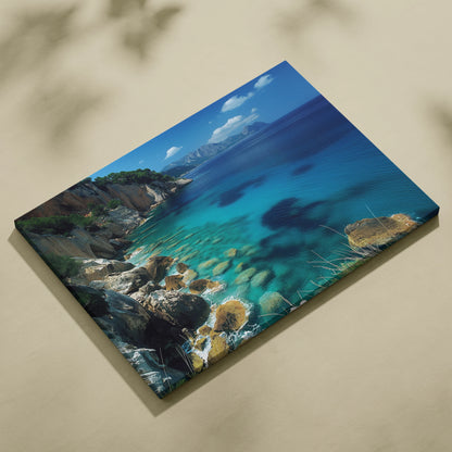 High-Resolution Exquisite Beach Wall Art Canvas Print Featuring Sun-Kissed Shores And Rolling Waves