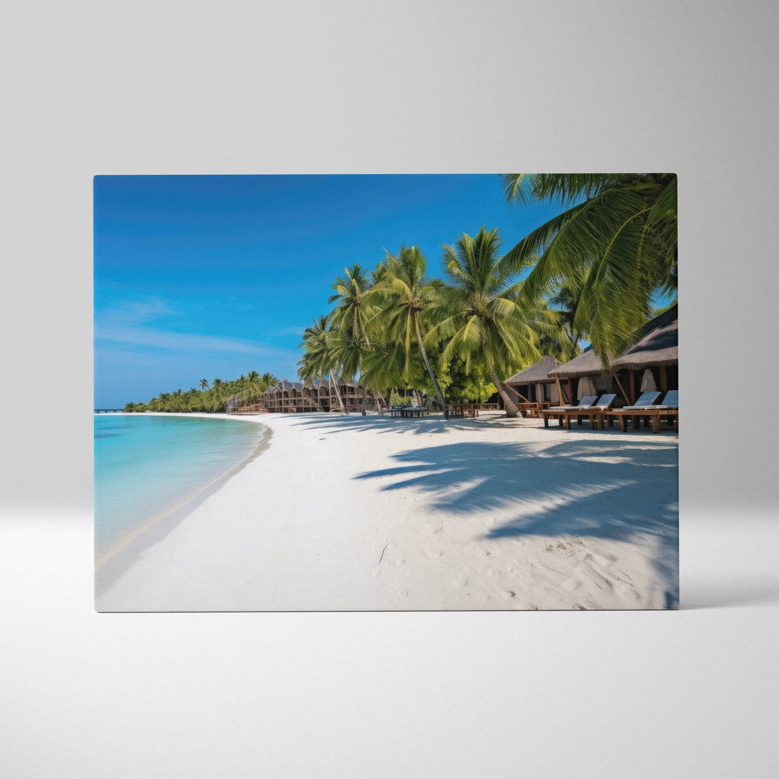 Exquisite High-Resolution Maldives Beach Canvas Wall Art Print For Home Decor