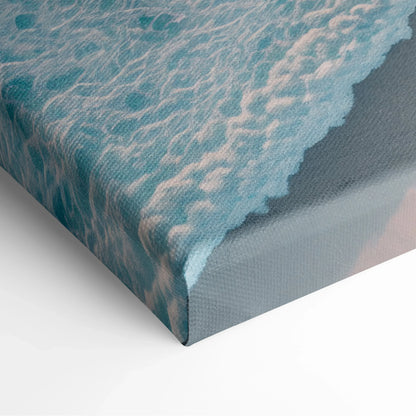 Tropical Beach Canvas Wall Art With Sun-Kissed Shores, Rolling Waves And Ocean Horizon