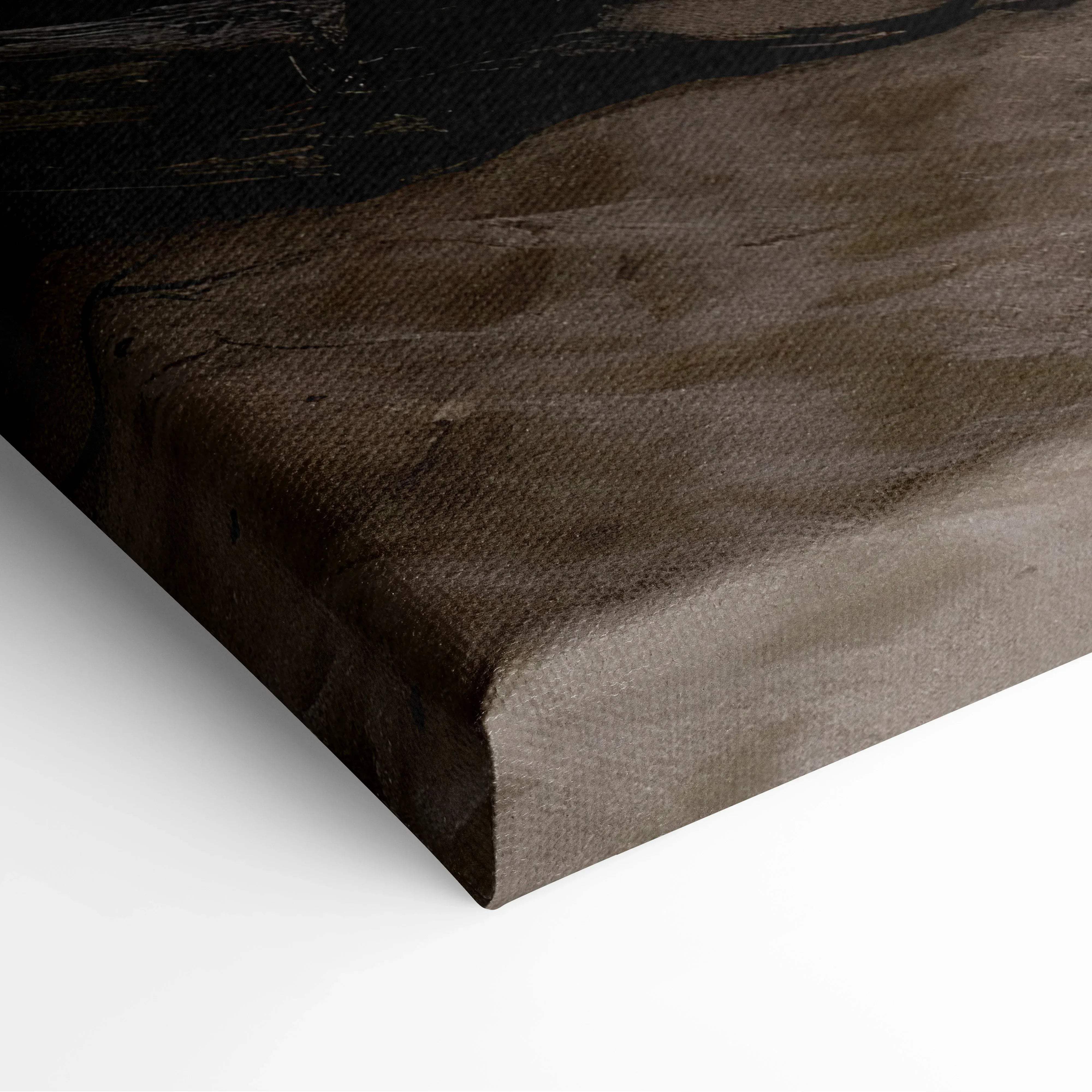 Dark brown textured canvas weave back of Tropical Beach Wall Art