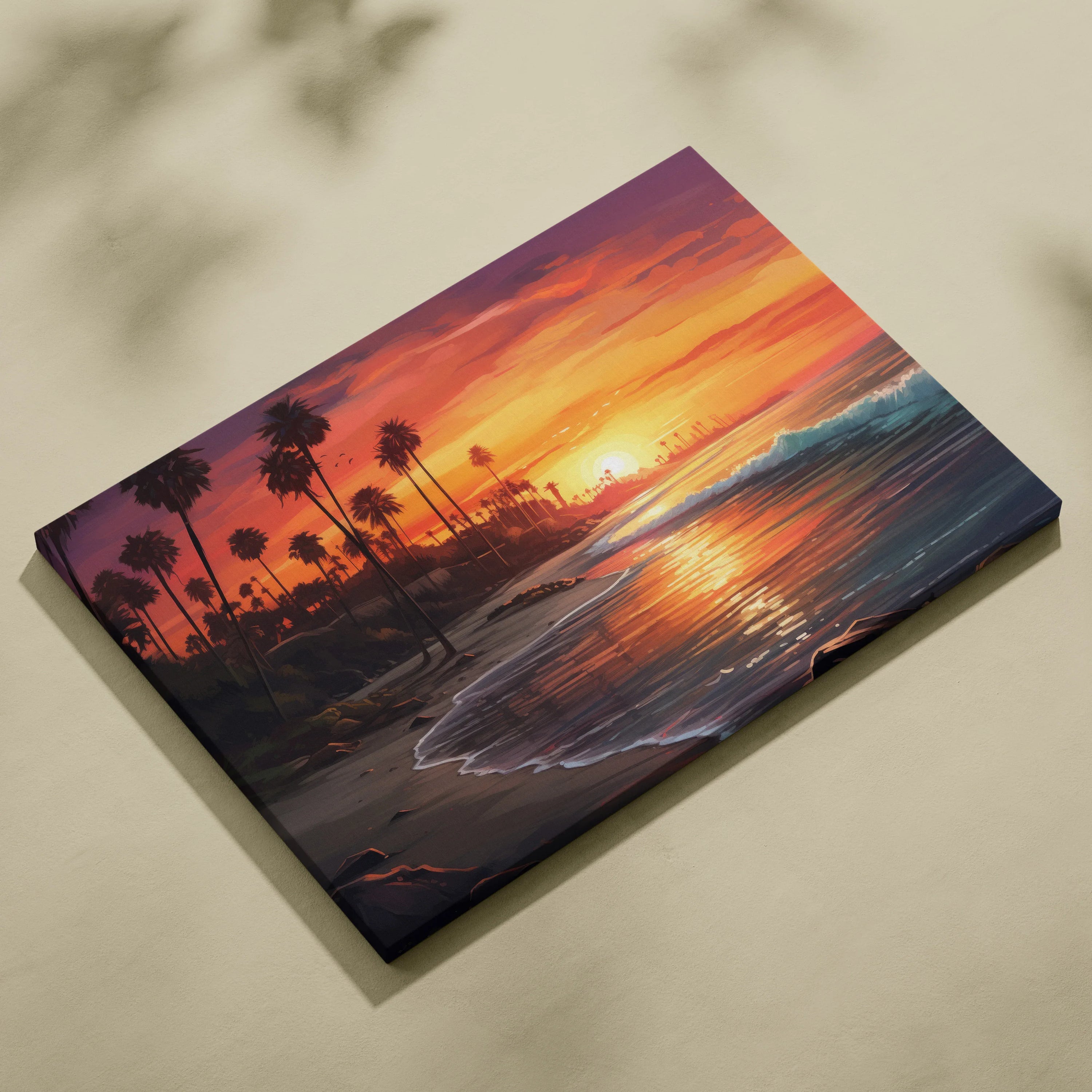 Stunning California Coast Sunset Beach Canvas Print Wall Art