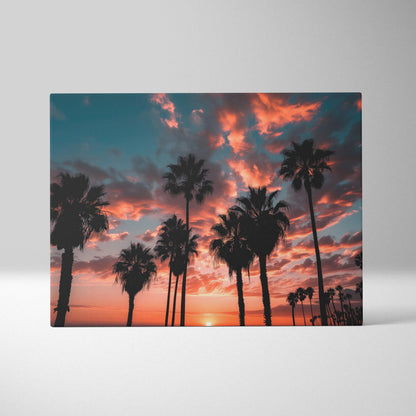 Beautiful California Coast Sunset Beach Canvas Wall Art Print