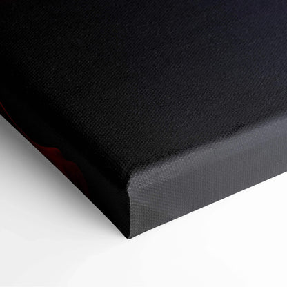Black canvas wall art with a smooth, matte finish and slightly textured surface.